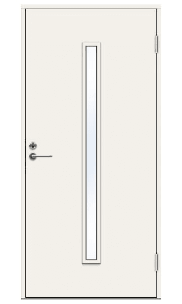 Ytterdør P-1700 Med glass Hvit - Swedoor