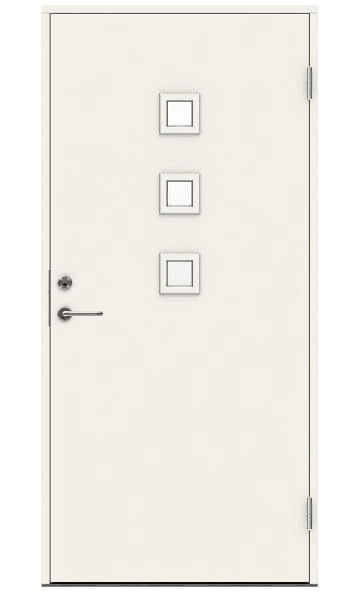 Ytterdør P-1100 Med glass Hvit - Swedoor