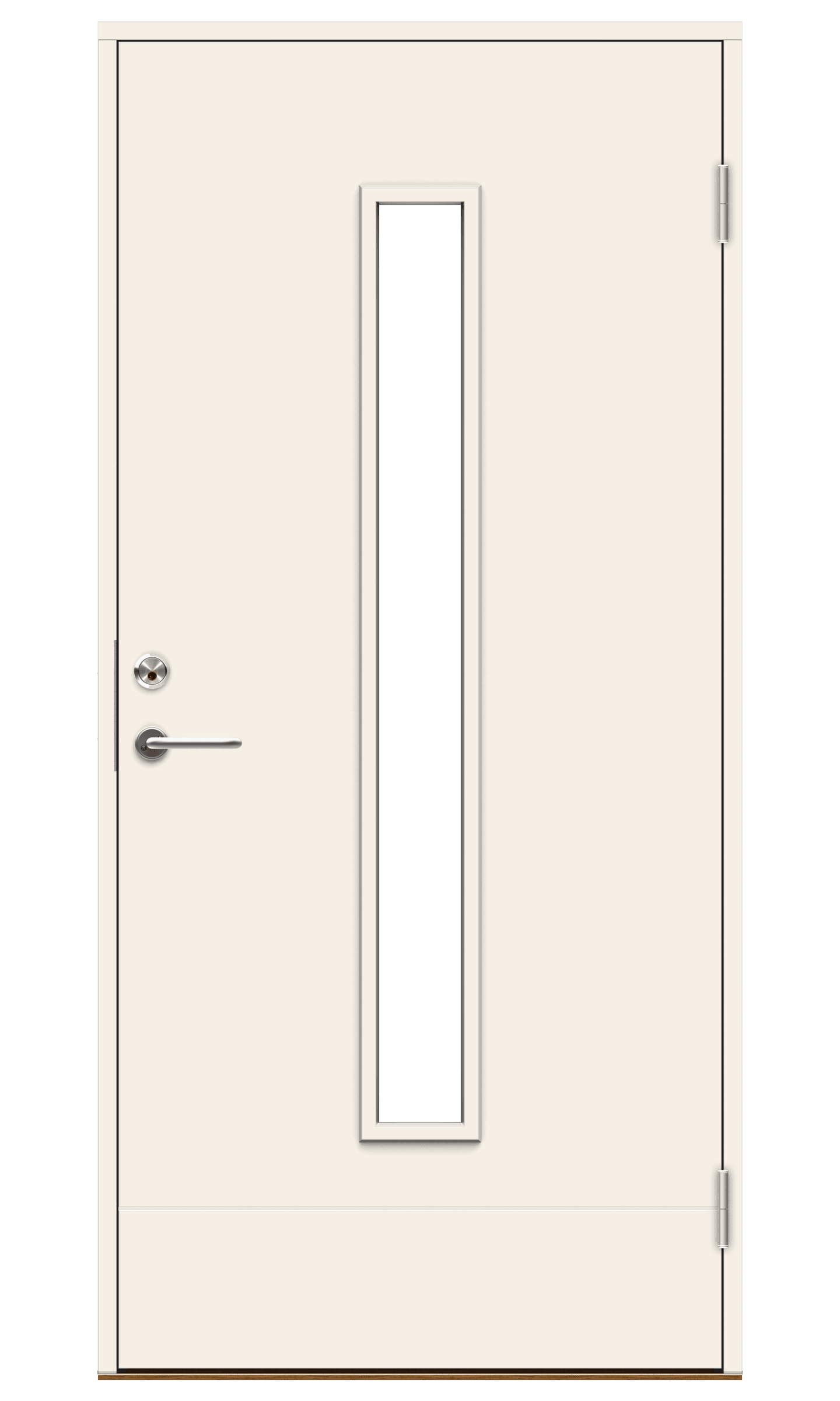 Ytterdør Med glass Hvit - Cello Hvit