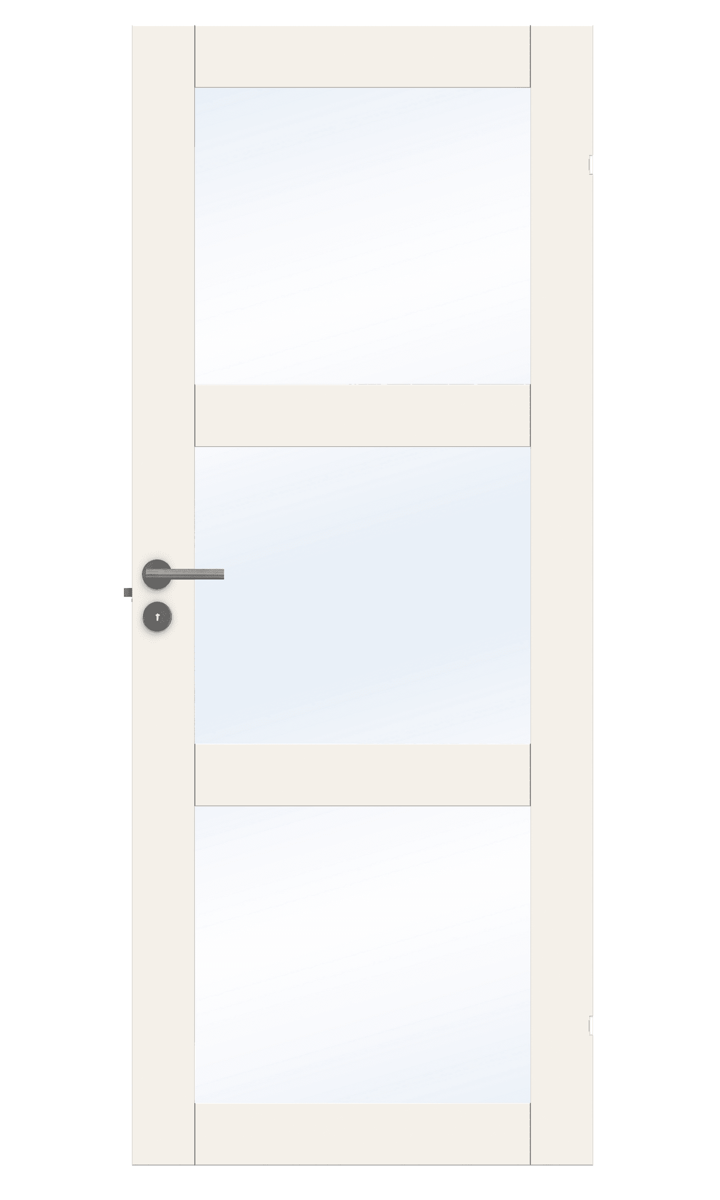Glassdør Unique GW03L Hvit - Swedoor Hvit