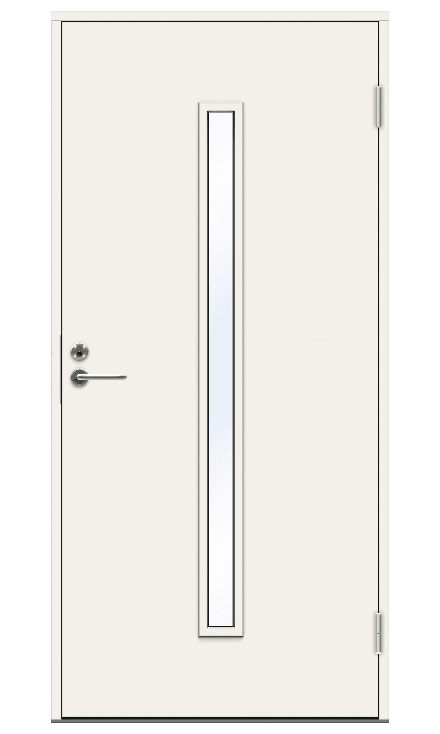Ytterdør P-1700 Med glass Hvit - Swedoor Hvit